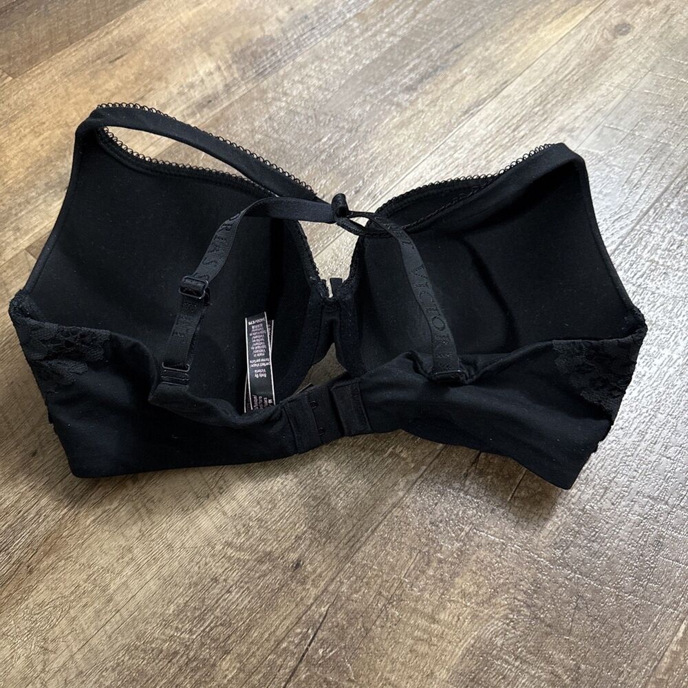 Victoria's Secret Perfect Shape Black Lace Lined Underwired Bra Size 34 DD - Picture 8 of 11